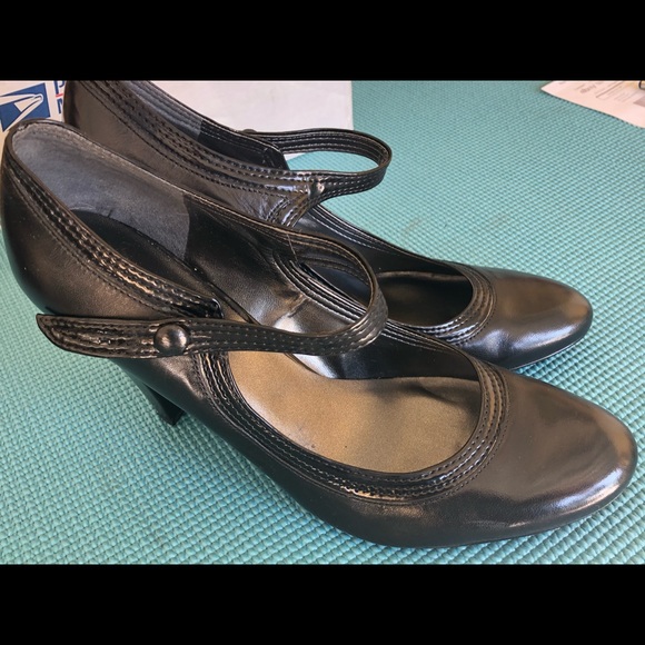 Nine West High Heel Mary Jane 11M Black Leather - Picture 6 of 6